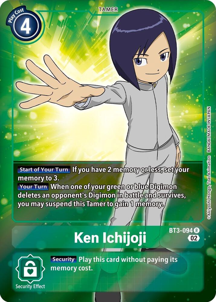 Ken Ichijoji Alternate Art BT3-094 R (Starter Deck 13: Ragnaloardmon)  - Foil