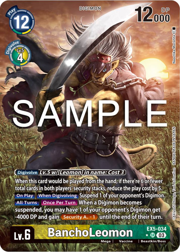 BanchoLeomon Alternate Art EX5-034 SR (Animal Colosseum)  - Foil