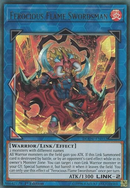 Ferocious Flame Swordsman DUOV-EN032 (Duel Overload)  - 1st Edition