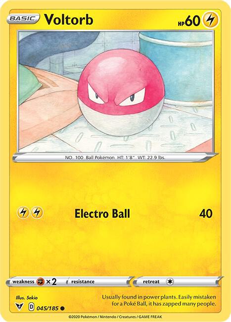 Voltorb 045/185 (SWSH04: Vivid Voltage) 