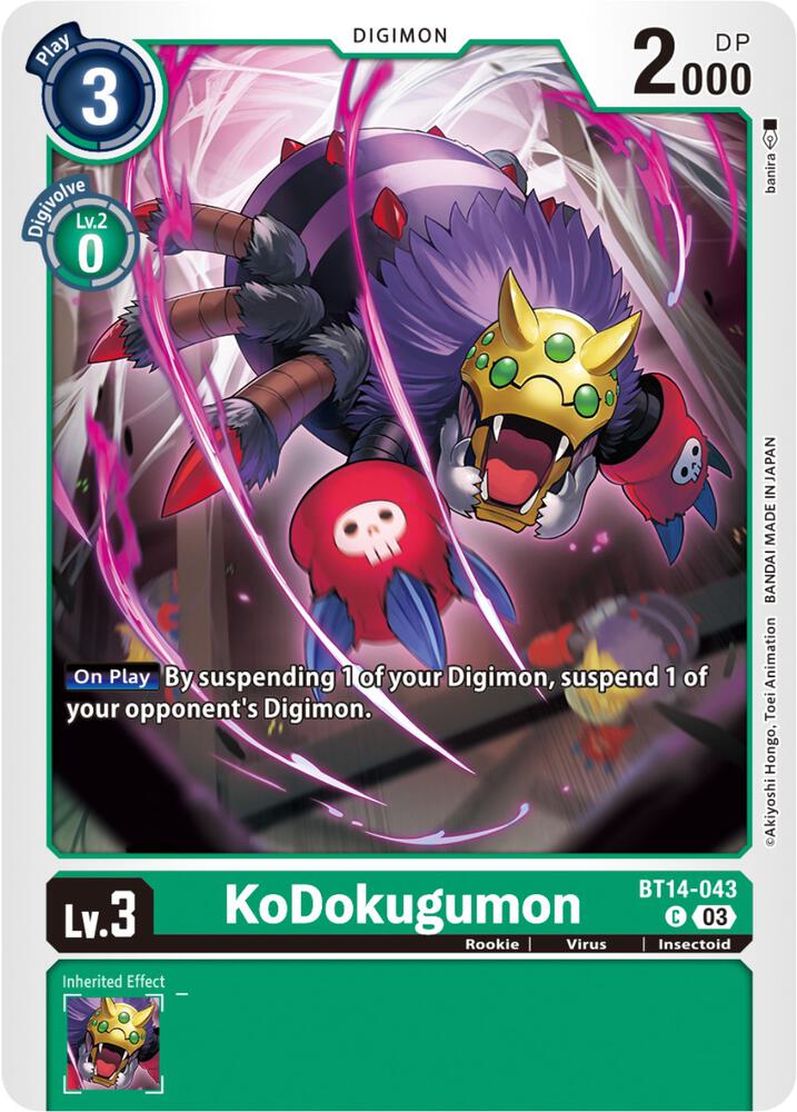 KoDokugumon BT14-043 C (Blast Ace) 