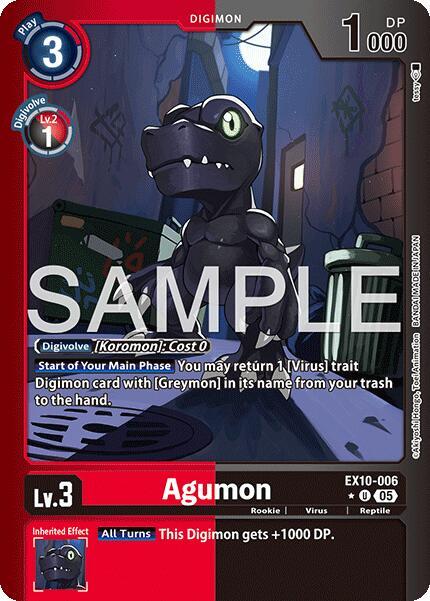 Agumon Limited Foil EX10-006 U (Sinister Order)  - Foil
