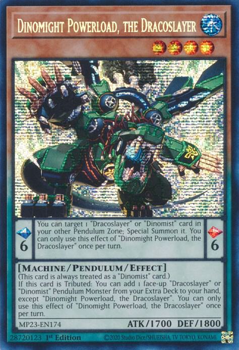 Dinomight Powerload the Dracoslayer MP23-EN174 (25th Anniversary Tin: Dueling Heroes Mega Pack)  - 1st Edition