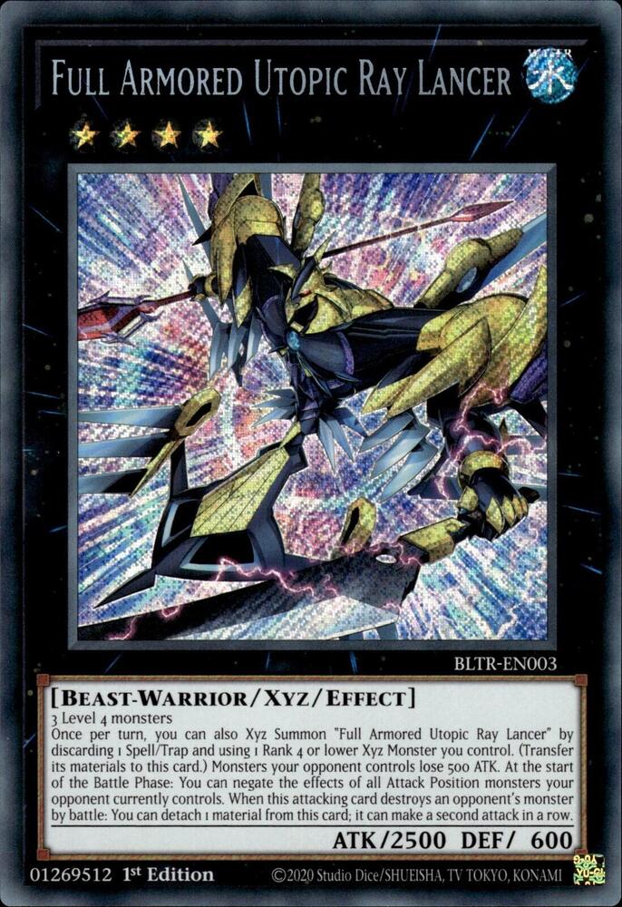 Full Armored Utopic Ray Lancer BLTR-EN003 (Battles of Legend: Terminal Revenge)  - 1st Edition