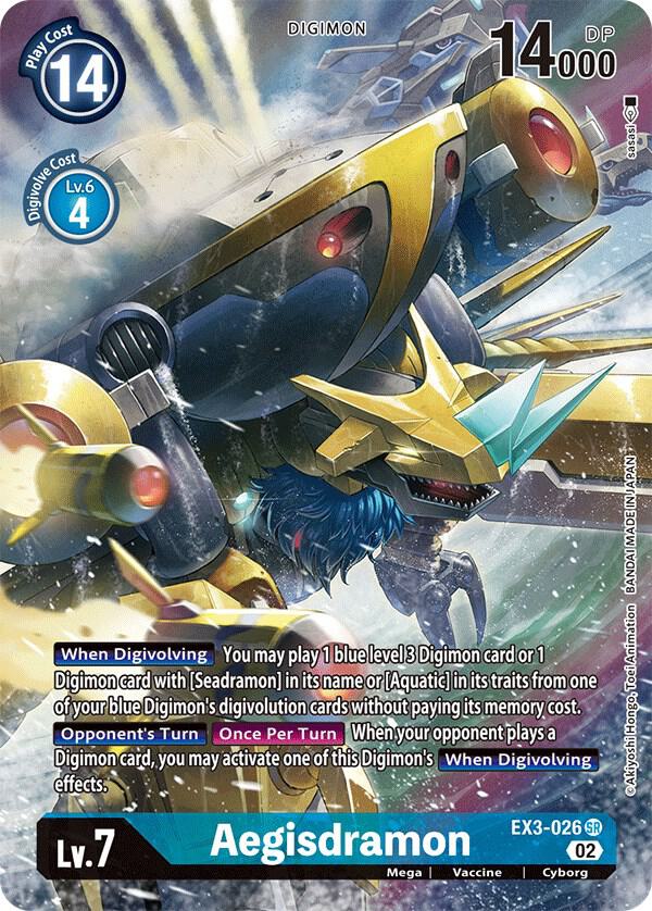 Aegisdramon Alternate Art EX3-026 SR (Draconic Roar)  - Foil