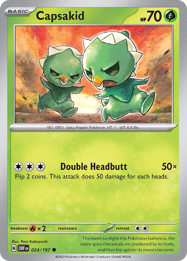 Capsakid 024/197 (SV03: Obsidian Flames) 
