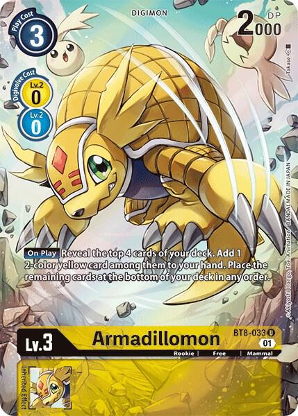 Armadillomon Alternate Art BT8-033 U (New Awakening)  - Foil
