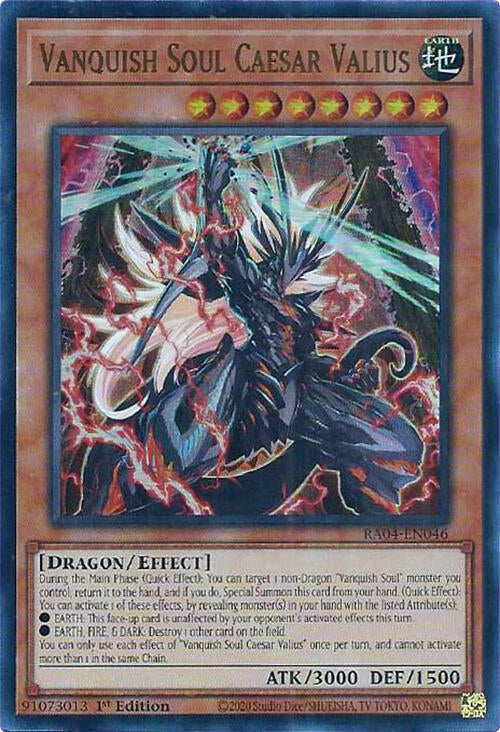 Vanquish Soul Caesar Valius UR RA04-EN046 (Quarter Century Stampede)  - 1st Edition