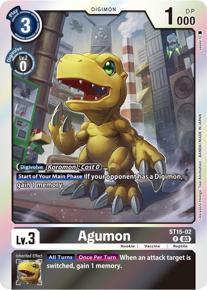 Agumon ST15-02 R (Starter Deck 15: Dragon of Courage)  - Foil