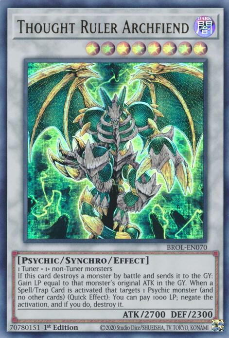 Thought Ruler Archfiend BROL-EN070 (Brothers of Legend)  - 1st Edition