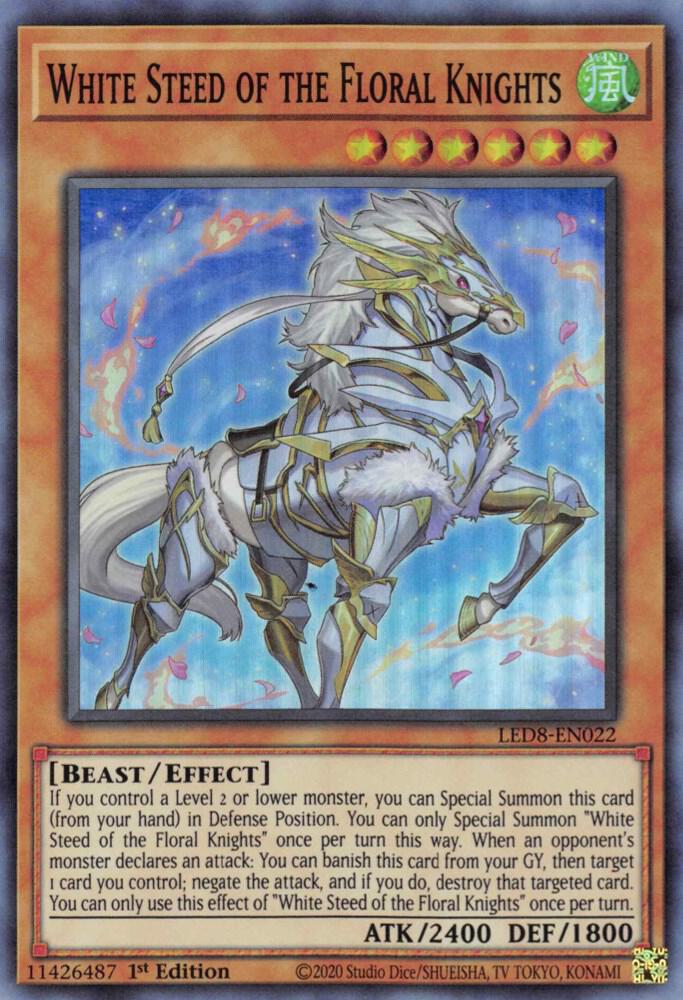 White Steed of the Floral Knights LED8-EN022 (Legendary Duelists: Synchro Storm)  - 1st Edition