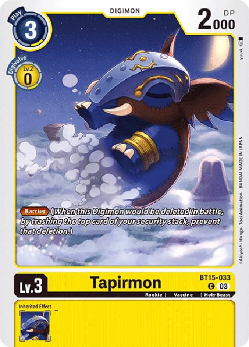 Tapirmon BT15-033 C (Exceed Apocalypse) 
