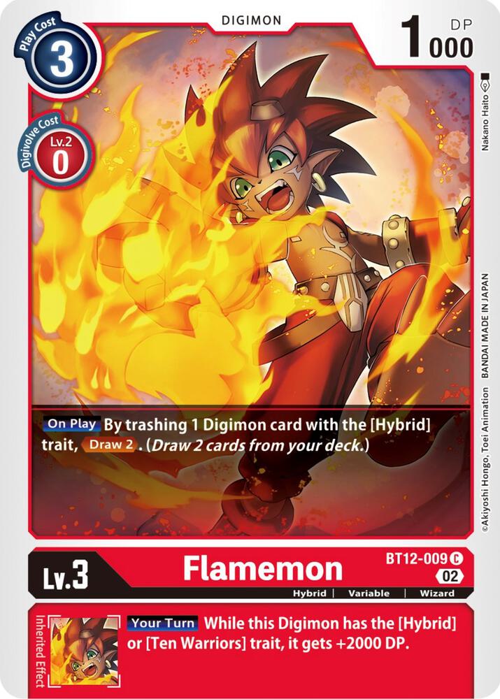 Flamemon BT12-009 C (Across Time) 