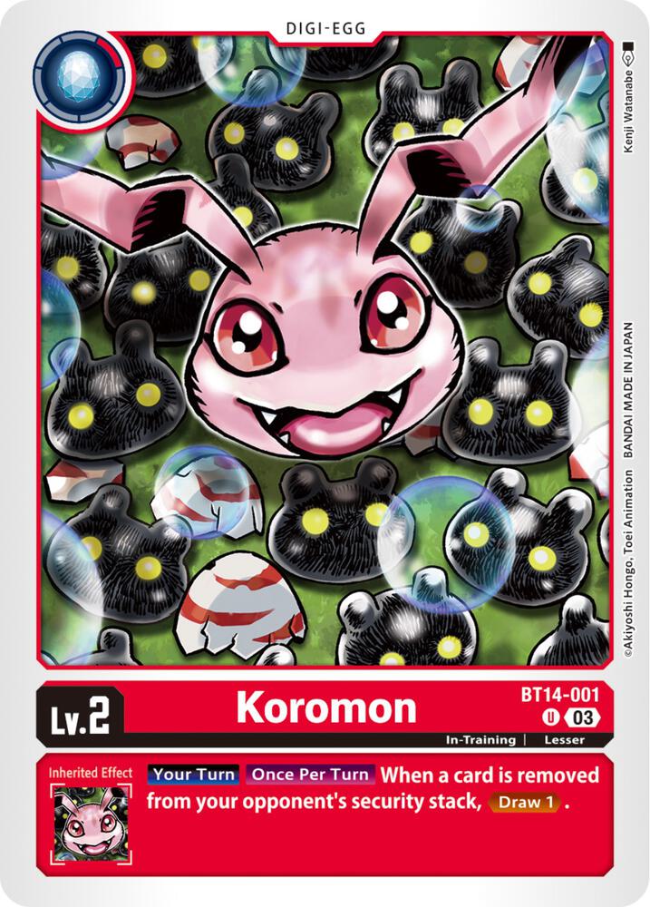 Koromon BT14-001 U (Blast Ace) 
