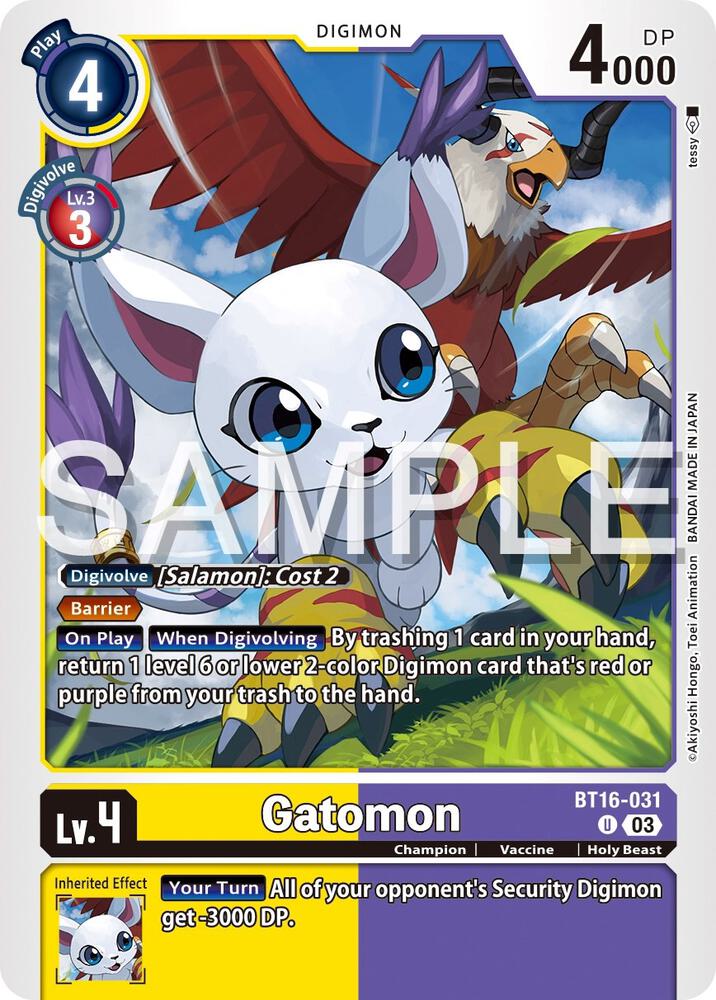 Gatomon BT16-031 U (Beginning Observer) 