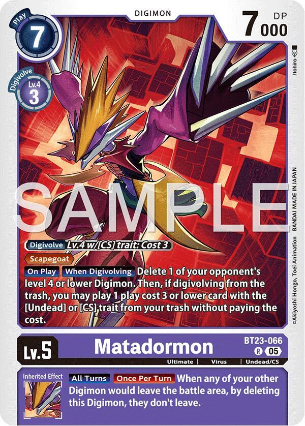 Matadormon BT23-066 R (Hackers' Slumber)  - Foil