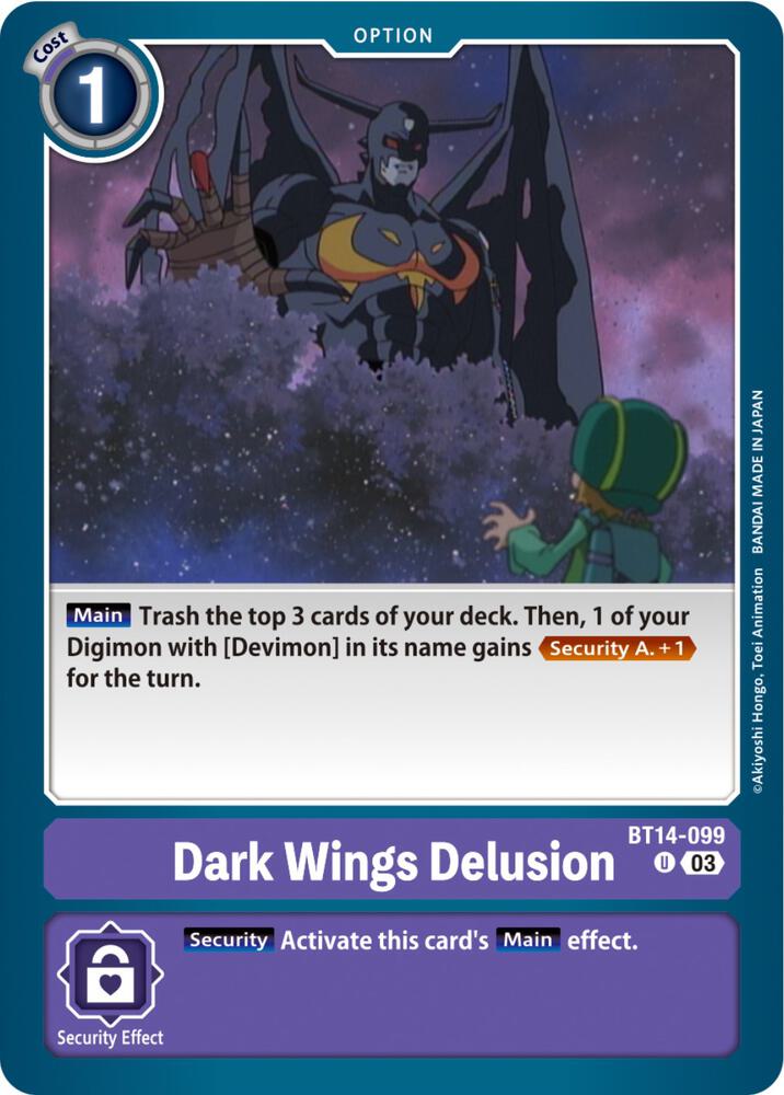 Dark Wings Delusion BT14-099 U (Blast Ace) 