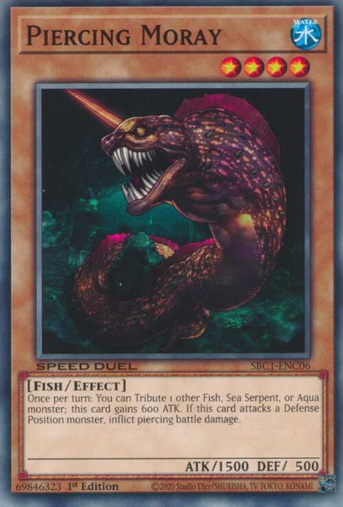 Piercing Moray SBC1-ENC06 (Speed Duel: Streets of Battle City)  - 1st Edition