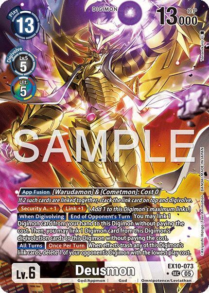 Deusmon Alternate Art EX10-073 SEC (Sinister Order)  - Foil