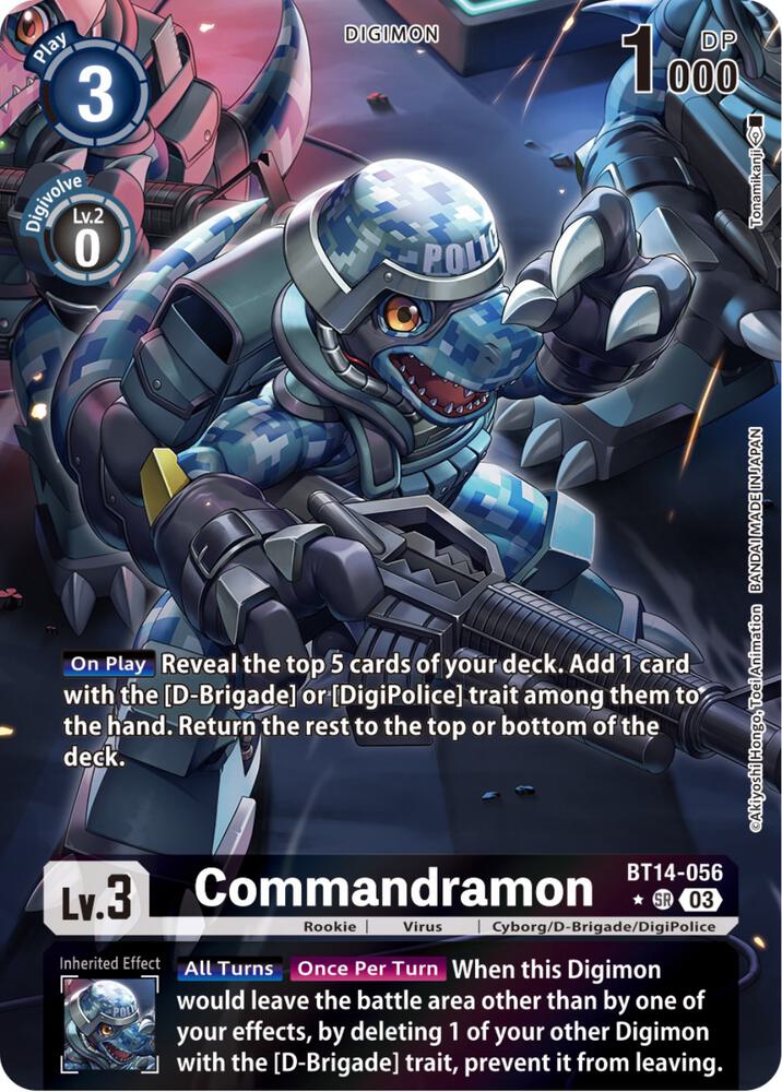 Commandramon Alternate Art BT14-056 SR (Blast Ace)  - Foil