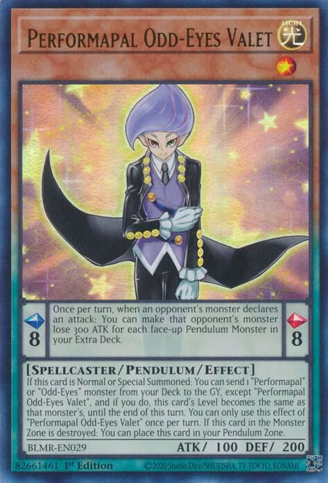 Performapal Odd-Eyes Valet BLMR-EN029 (Battles of Legend: Monstrous Revenge)  - 1st Edition