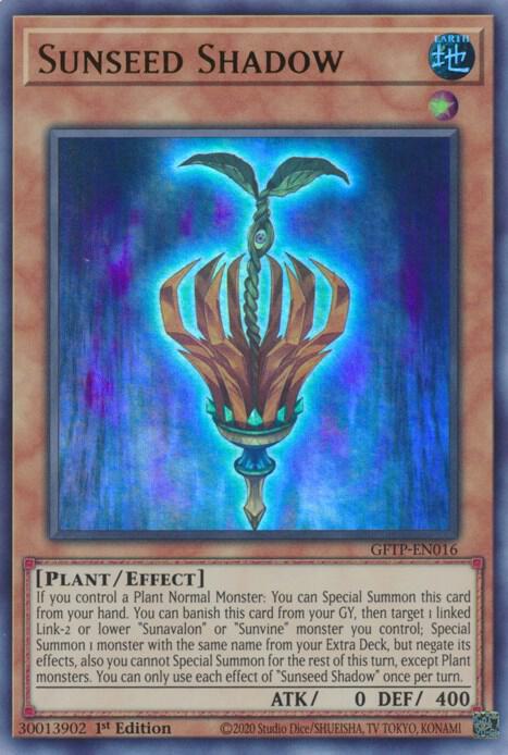 Sunseed Shadow GFTP-EN016 (Ghosts From the Past)  - 1st Edition