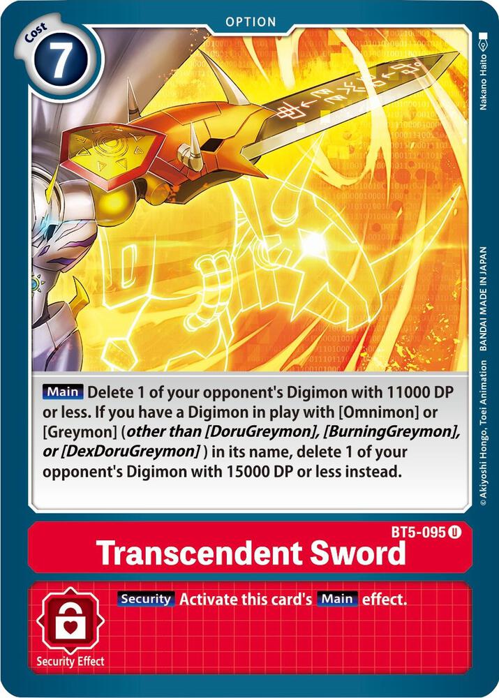 Transcendent Sword BT5-095 U (Battle of Omni) 