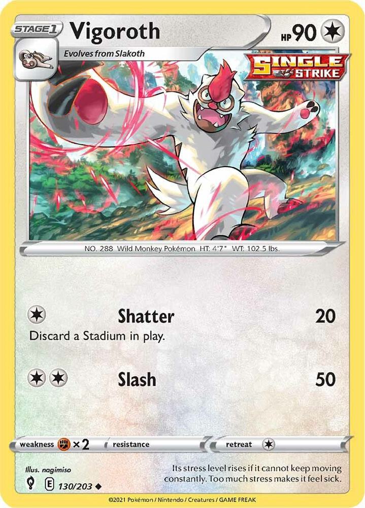 Vigoroth 130/203 (SWSH07: Evolving Skies) 