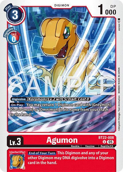 Agumon BT22-008 U (Cyber Eden) 