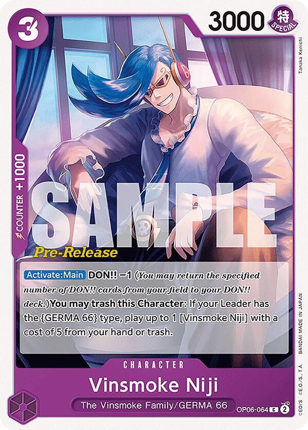 Vinsmoke Niji 064 OP06-064 (Wings of the Captain Pre-Release Cards) 