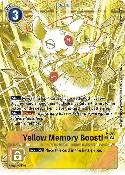Yellow Memory Boost Starter Deck 19 Exclusive P-037 SR (Digimon Promotion Cards)