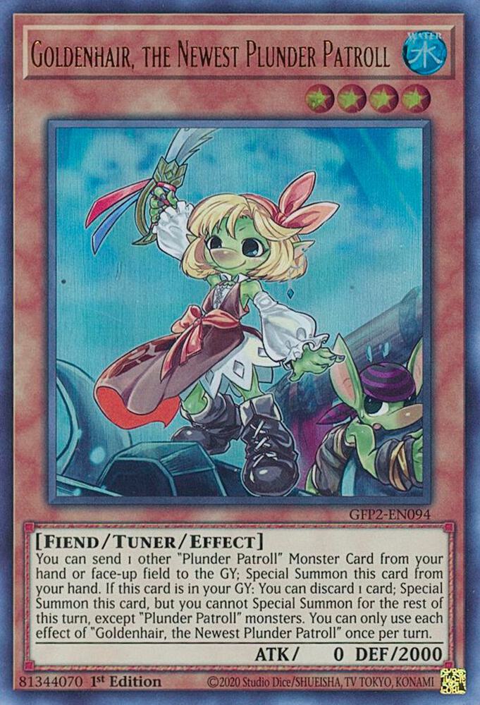 Goldenhair, the Newest Plunder Patroll GFP2-EN094 (Ghosts From the Past: The 2nd Haunting)  - 1st Edition
