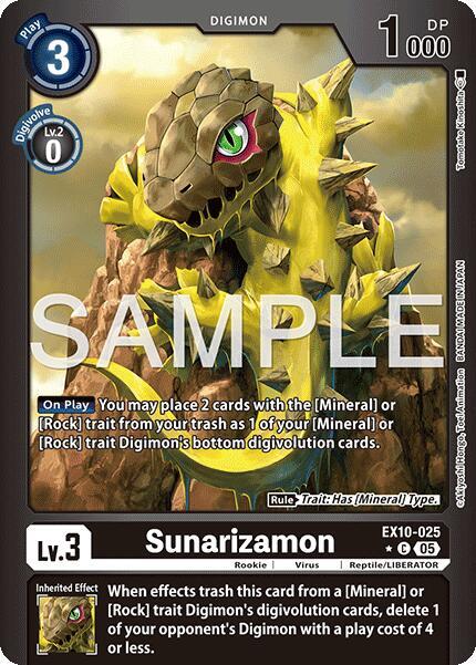 Sunarizamon Limited Foil EX10-025 C (Sinister Order)  - Foil