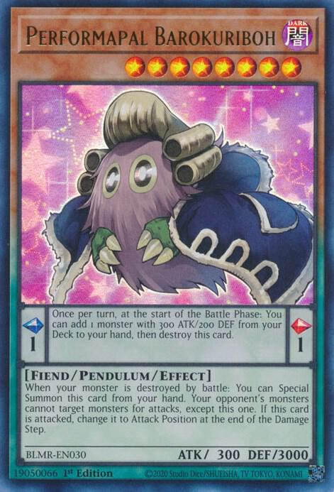 Performapal Barokuriboh BLMR-EN030 (Battles of Legend: Monstrous Revenge)  - 1st Edition