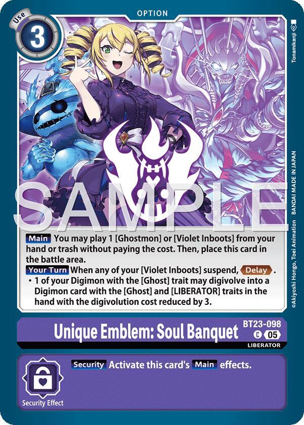Unique Emblem Soul Banquet BT23-098 C (Hackers' Slumber) 