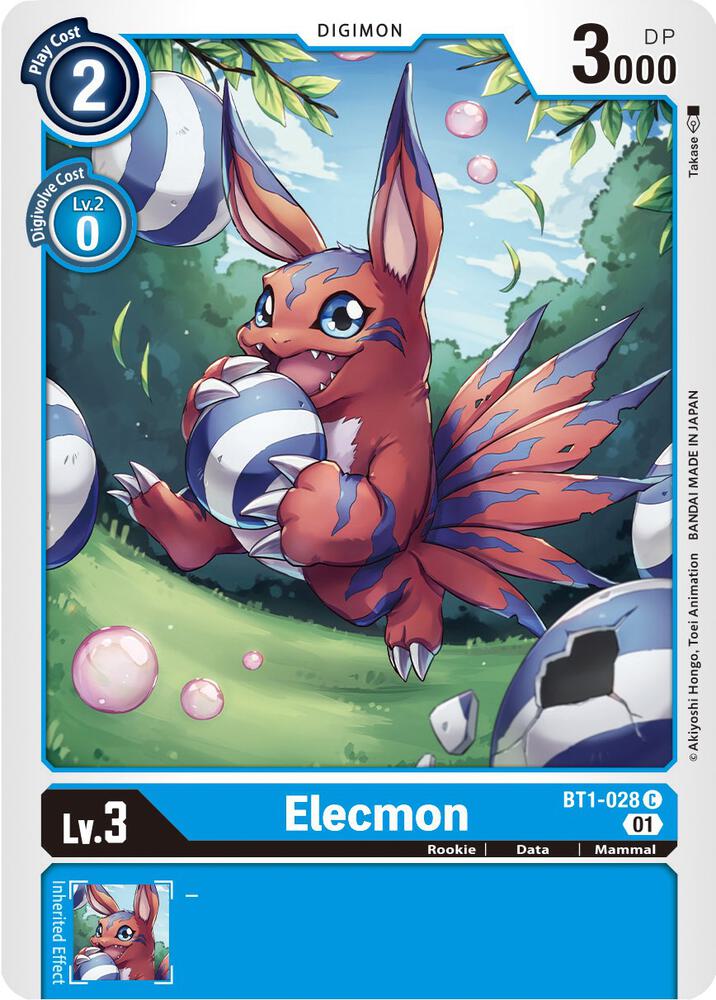 Elecmon BT1 028 Alternate Art BT1-028 C (Starter Deck 08: Ulforce Veedramon) 