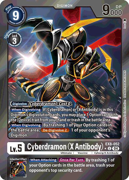 Cyberdramon X Antibody Limited Foil EX8-052 U (Chain of Liberation)  - Foil