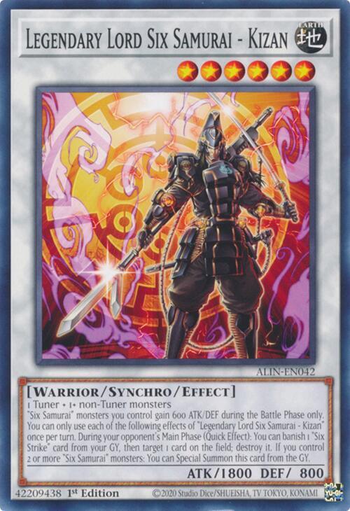 Legendary Lord Six Samurai - Kizan ALIN-EN042 (Alliance Insight)  - 1st Edition