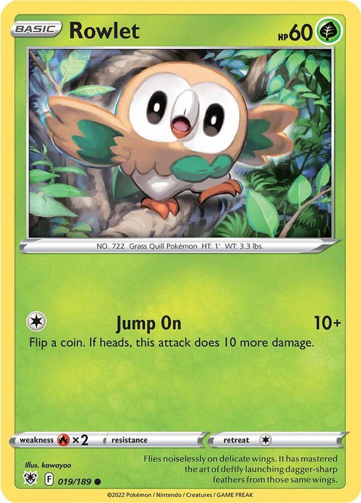Rowlet 019/189 (SWSH10: Astral Radiance) 