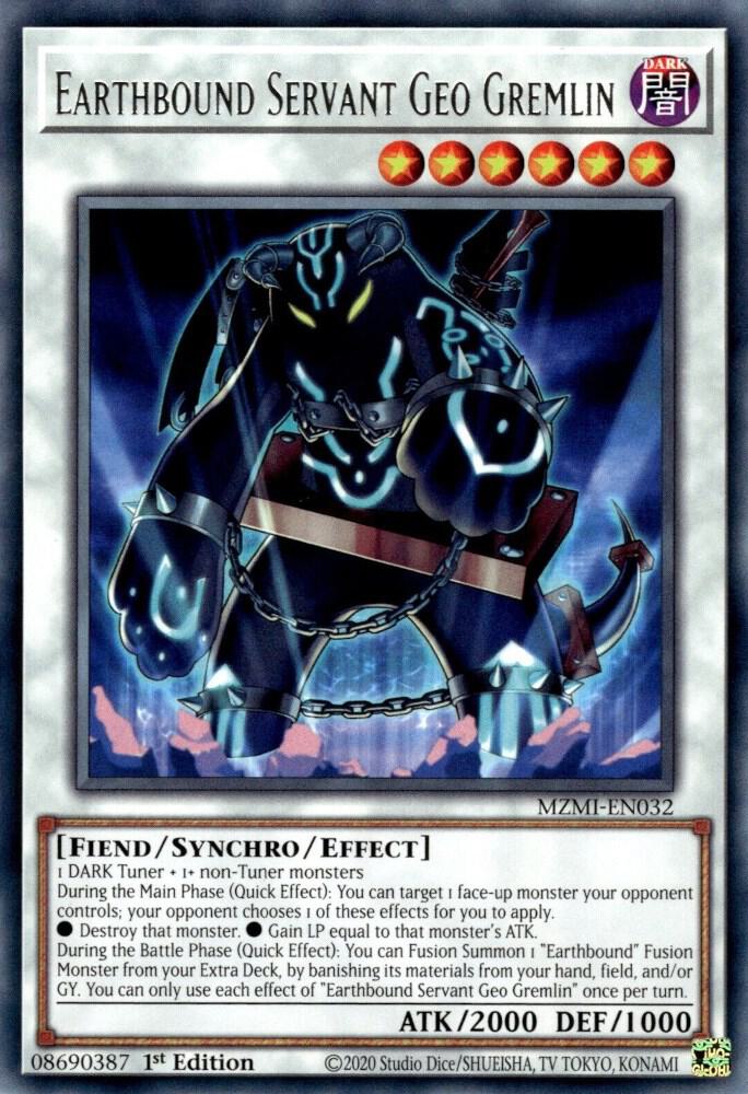 Earthbound Servant Geo Gremlin MZMI-EN032 (Maze of Millennia)  - 1st Edition