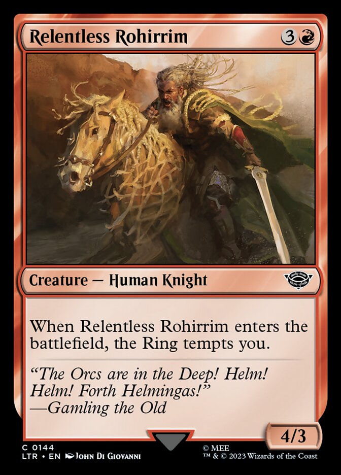 Relentless Rohirrim 144 (Universes Beyond: The Lord of the Rings: Tales of Middle-earth) 