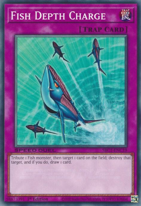 Fish Depth Charge SBC1-ENC19 (Speed Duel: Streets of Battle City)  - 1st Edition