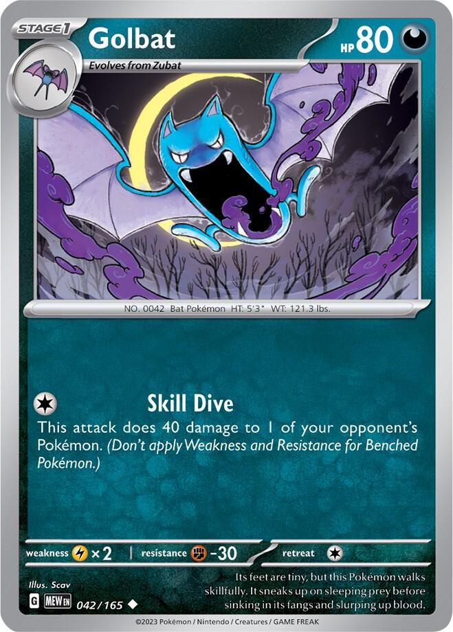 Golbat 042/165 (SV: Scarlet & Violet 151) 
