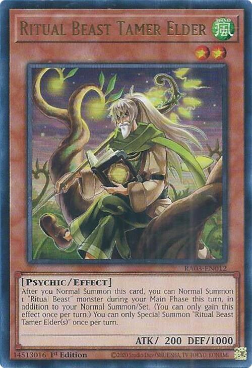 Ritual Beast Tamer Elder UR RA03-EN012 (Quarter Century Bonanza)  - 1st Edition