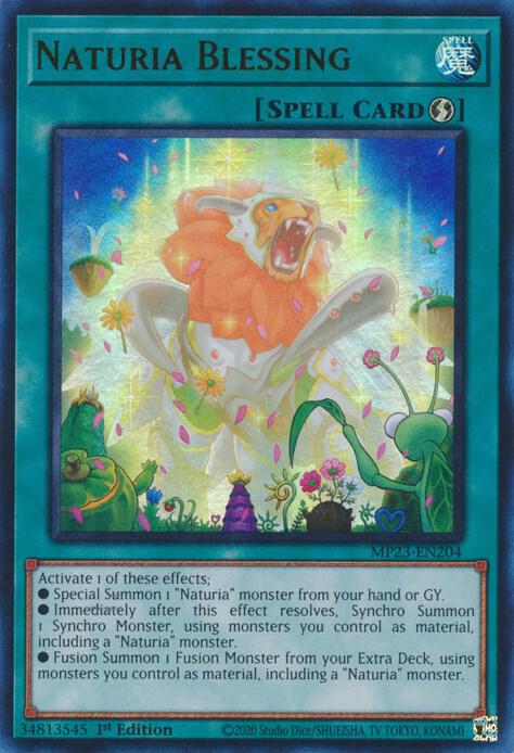 Naturia Blessing MP23-EN204 (25th Anniversary Tin: Dueling Heroes Mega Pack)  - 1st Edition