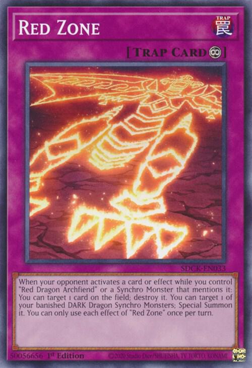 Red Zone SDCK-EN033 (Structure Deck: The Crimson King)  - 1st Edition