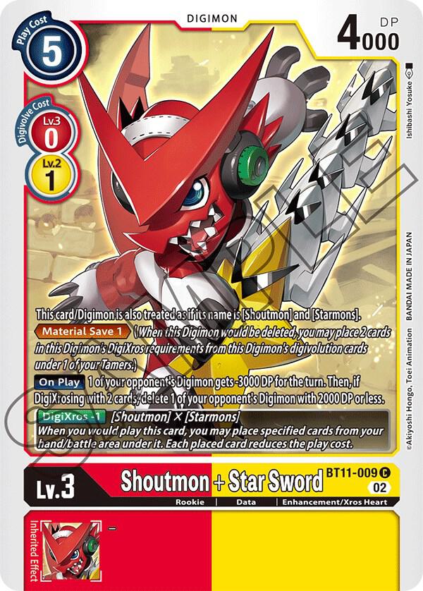 Shoutmon plus Star Sword BT11-009 C (Dimensional Phase) 