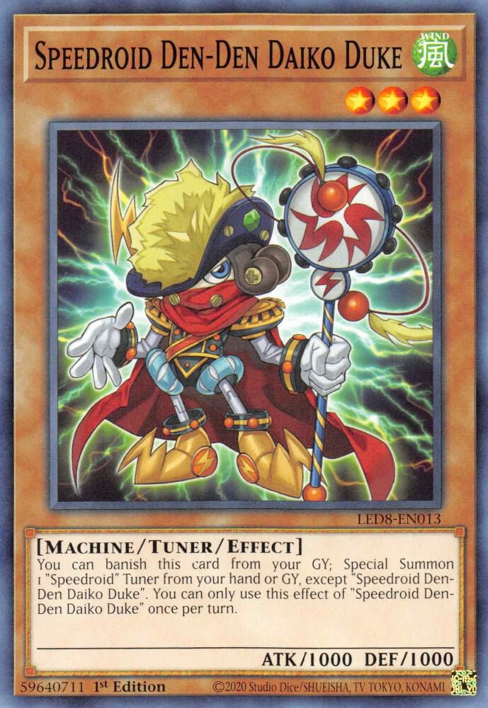 Speedroid Den-Den Daiko Duke LED8-EN013 (Legendary Duelists: Synchro Storm)  - 1st Edition