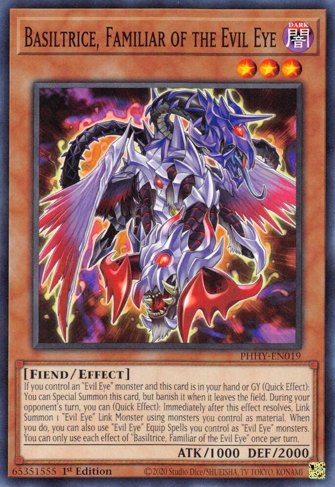 Basiltrice, Familiar of the Evil Eye PHHY-EN019 (Photon Hypernova)  - 1st Edition