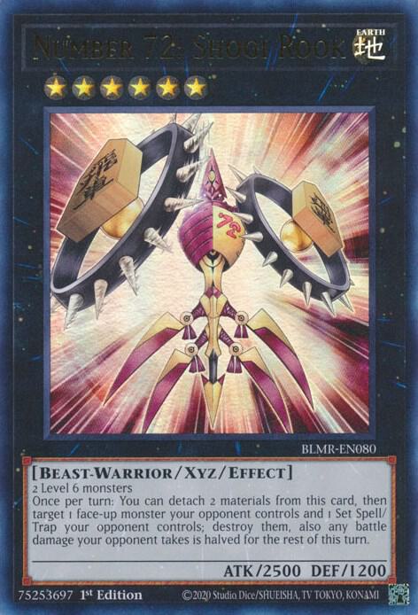 Number 72: Shogi Rook BLMR-EN080 (Battles of Legend: Monstrous Revenge)  - 1st Edition